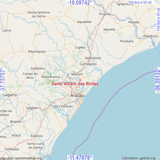 Santo Amaro das Brotas on map