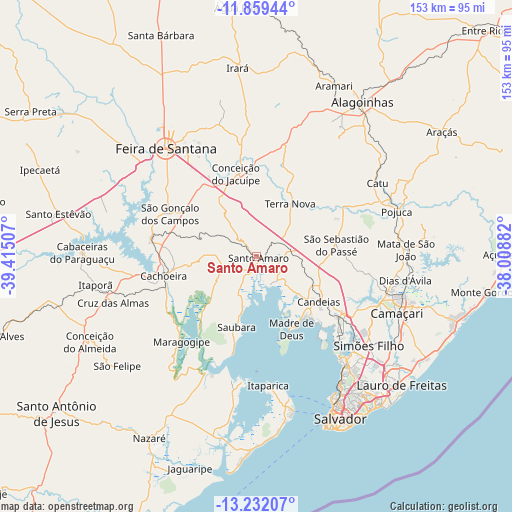 Santo Amaro on map