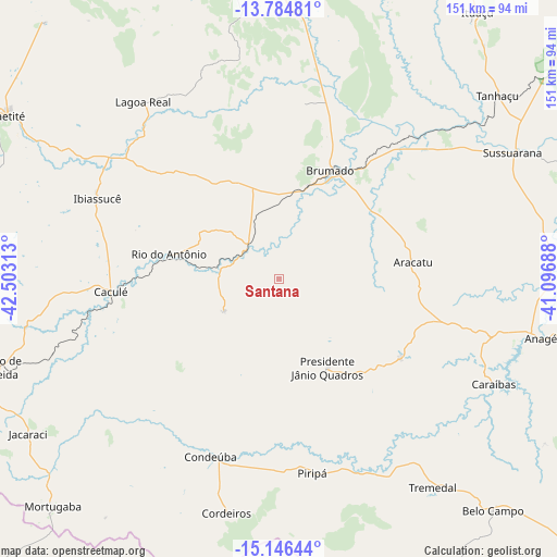 Santana on map