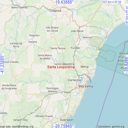 Santa Leopoldina on map