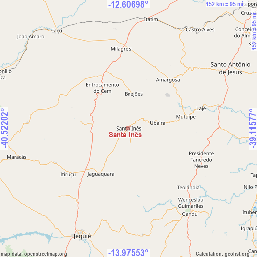 Santa Inês on map