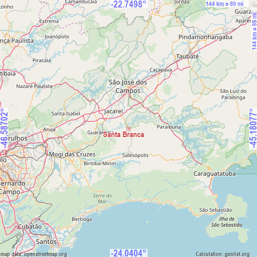 Santa Branca on map
