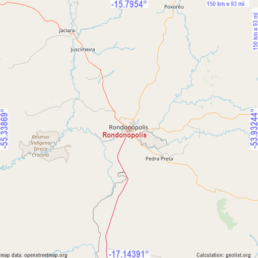Rondonópolis on map