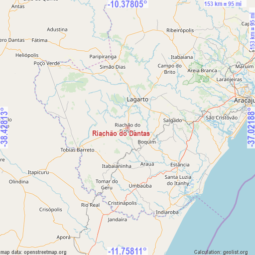 Riachão do Dantas on map