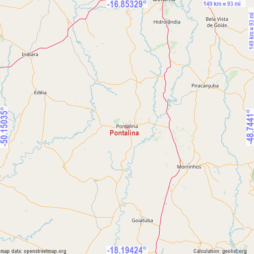 Pontalina on map