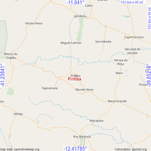 Piritiba on map