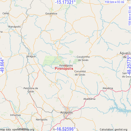 Pirenópolis on map