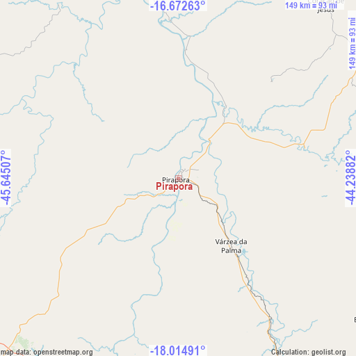 Pirapora on map