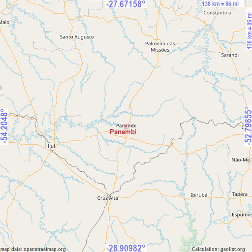 Panambi on map