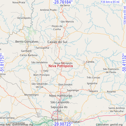 Nova Petrópolis on map