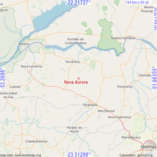 Nova Aurora on map