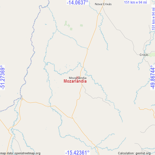 Mozarlândia on map