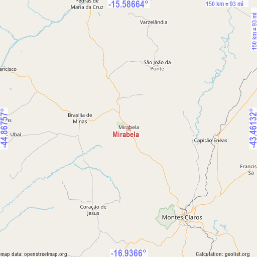 Mirabela on map