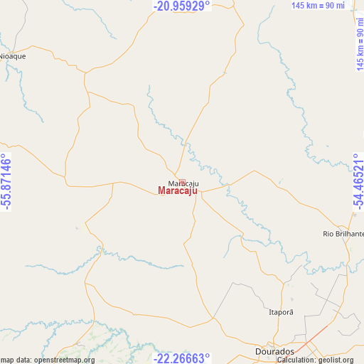 Maracaju on map