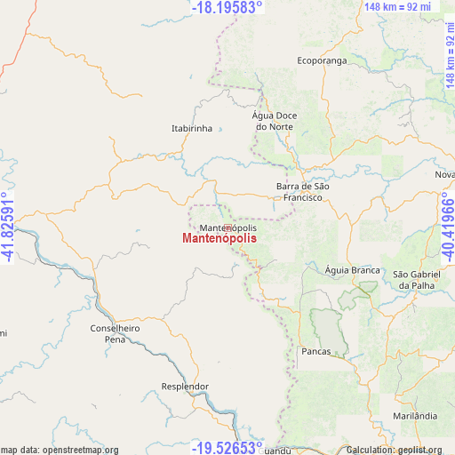 Mantenópolis on map