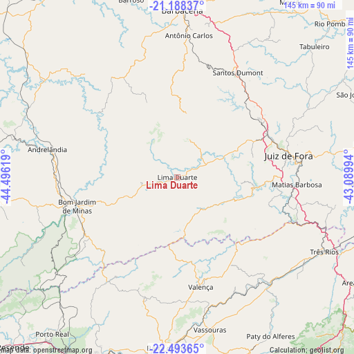 Lima Duarte on map