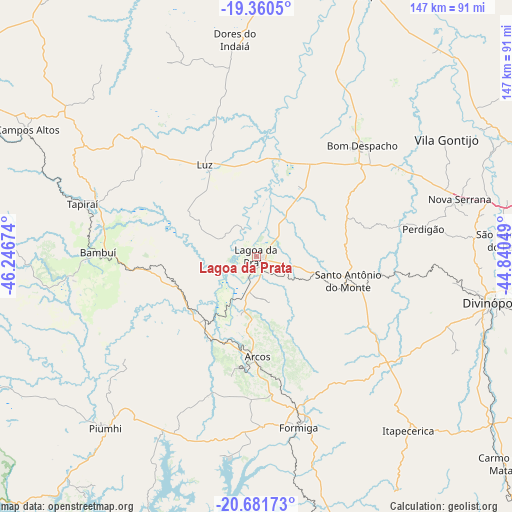 Lagoa da Prata on map