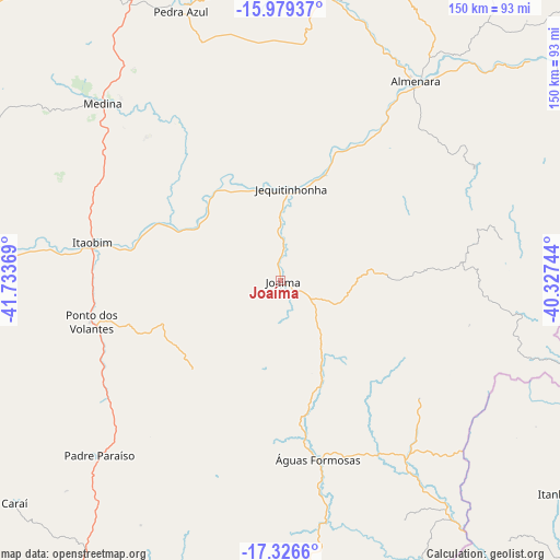 Joaíma on map