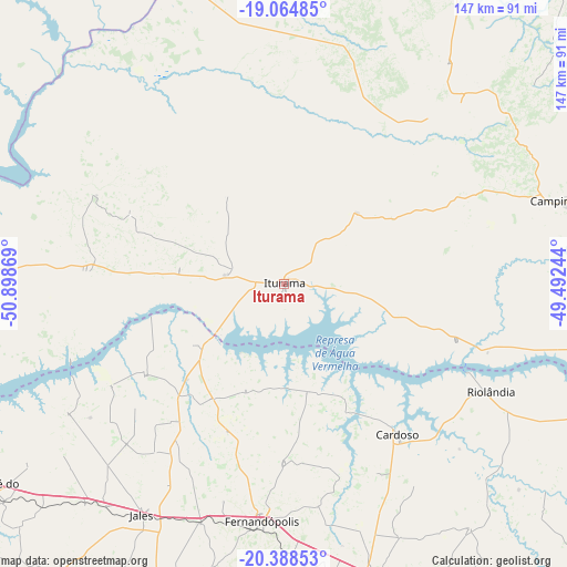 Iturama on map