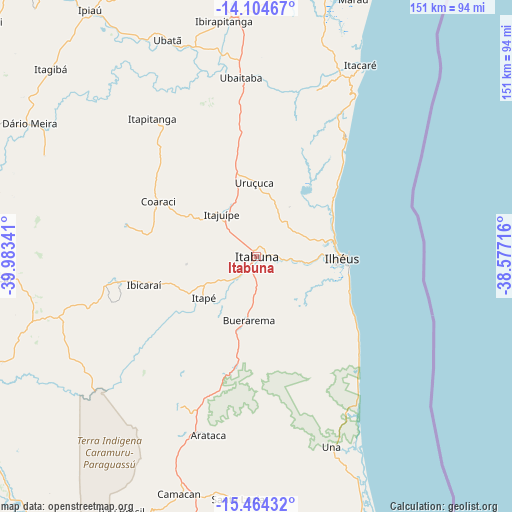 Itabuna on map