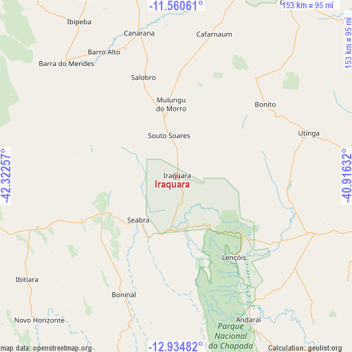 Iraquara on map