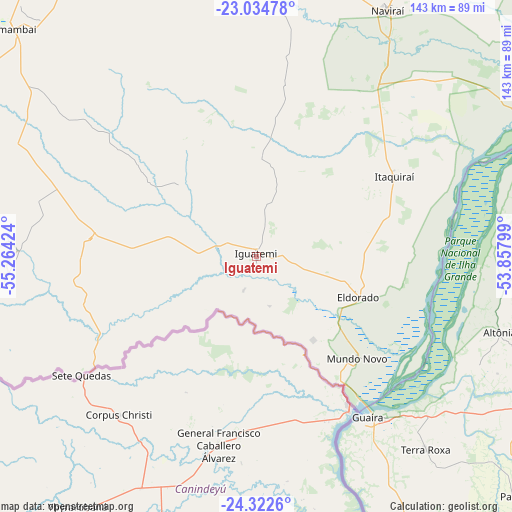 Iguatemi on map