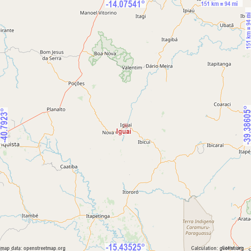 Iguaí on map