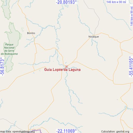 Guia Lopes da Laguna on map