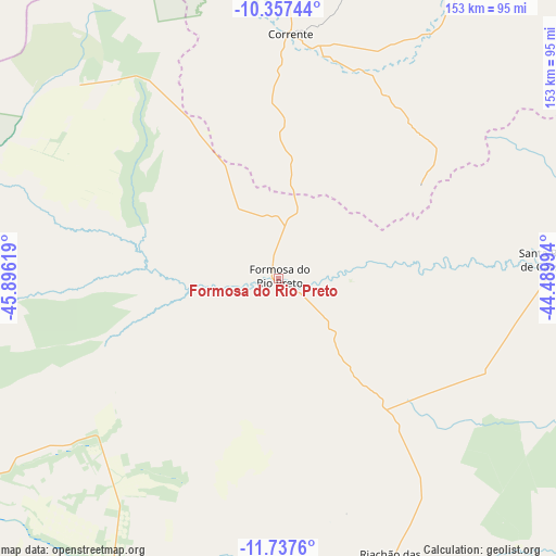 Formosa do Rio Preto on map
