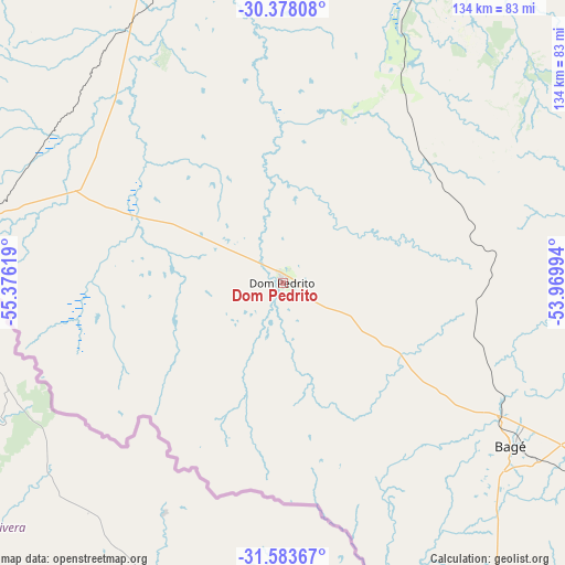 Dom Pedrito on map