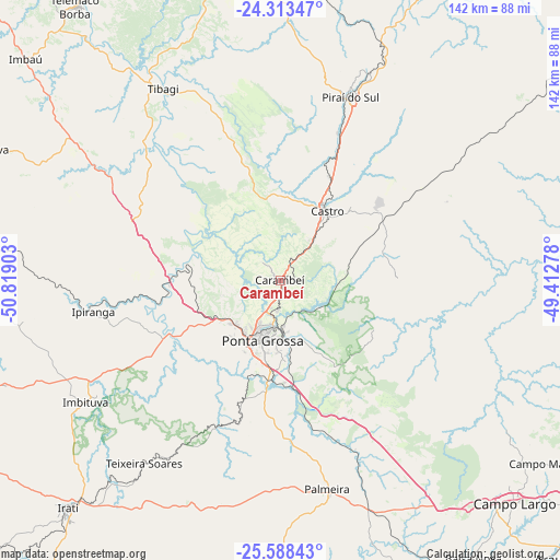Carambeí on map
