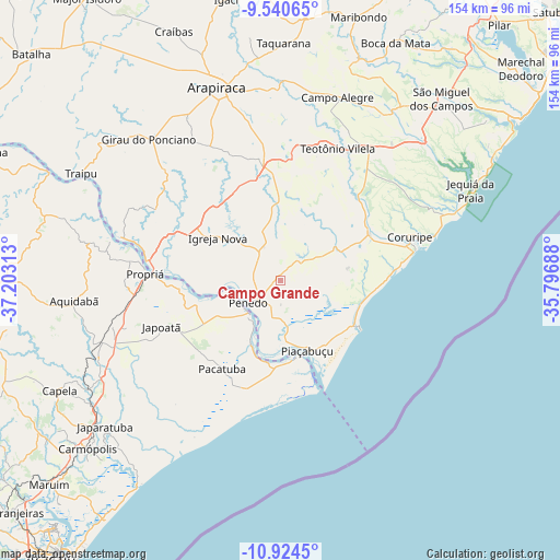 Campo Grande on map