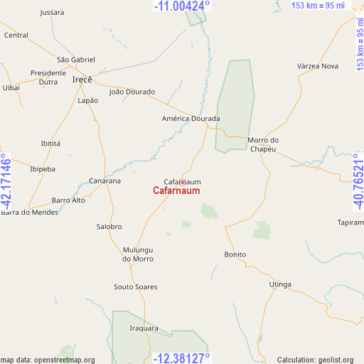 Cafarnaum on map