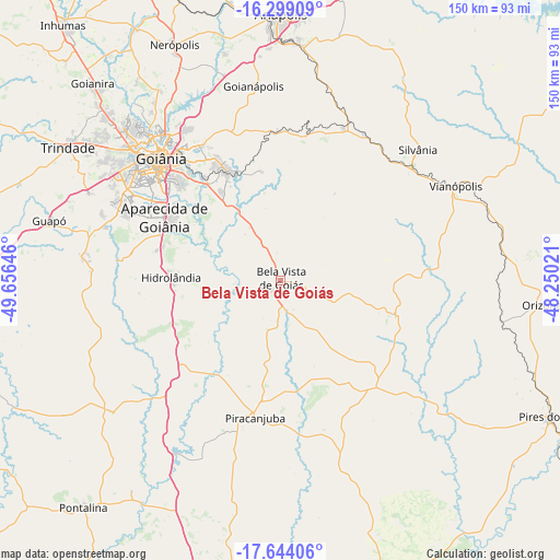 Bela Vista de Goiás on map