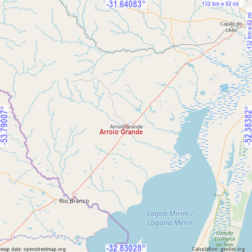 Arroio Grande on map