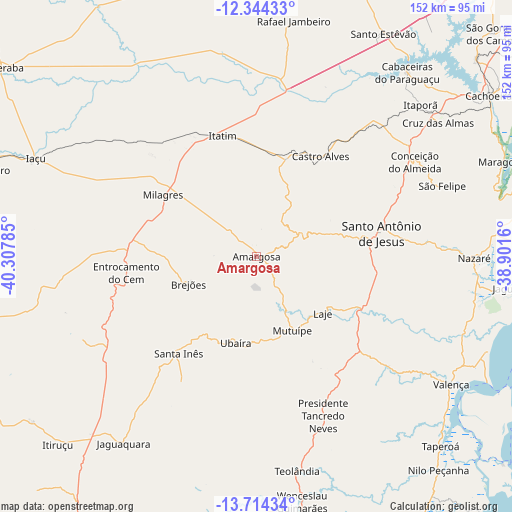 Amargosa on map
