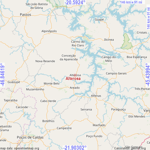 Alterosa on map