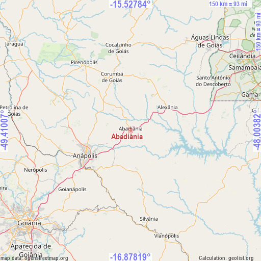Abadiânia on map