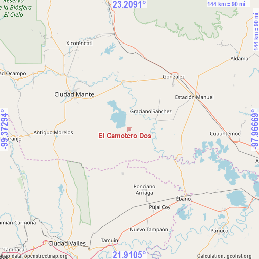 El Camotero Dos on map
