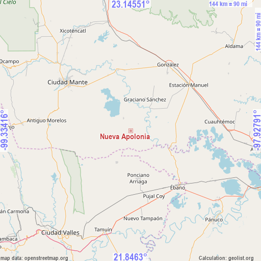 Nueva Apolonia on map