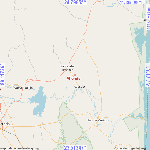 Allende on map