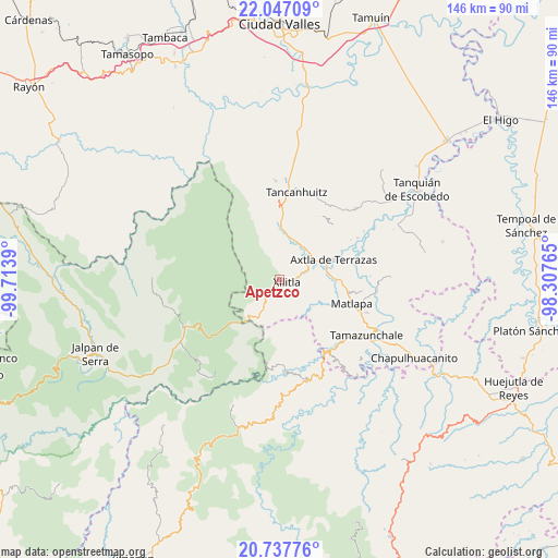 Apetzco on map