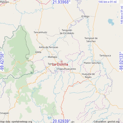 La Cichilla on map