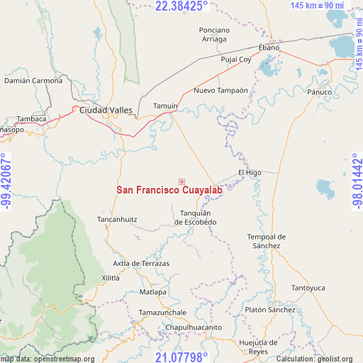 San Francisco Cuayalab on map