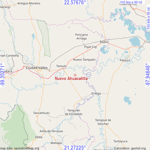 Nuevo Ahuacatitla on map