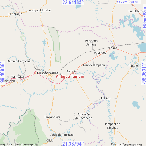 Antiguo Tamuín on map