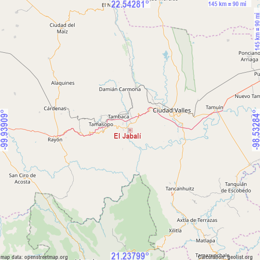 El Jabalí on map