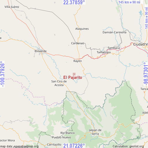 El Pajarito on map