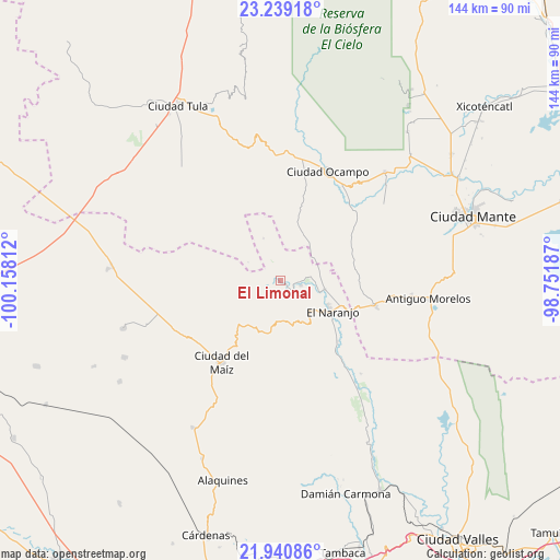 El Limonal on map
