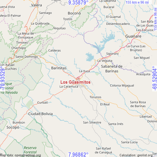 Los Guasimitos on map